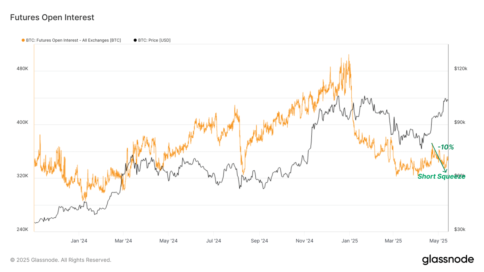 BTC 永续合约 OI 图表